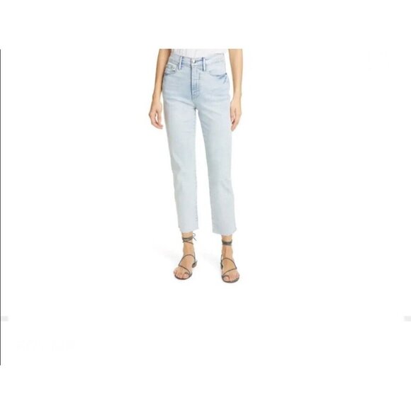 FRAME Le Sylvie Waist Ankle Slender Straight Leg Jeans in Pali Size 28 - Picture 1 of 12